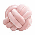 Knotenkissen 30 cm Samt Rosa Dekokissen geflochten