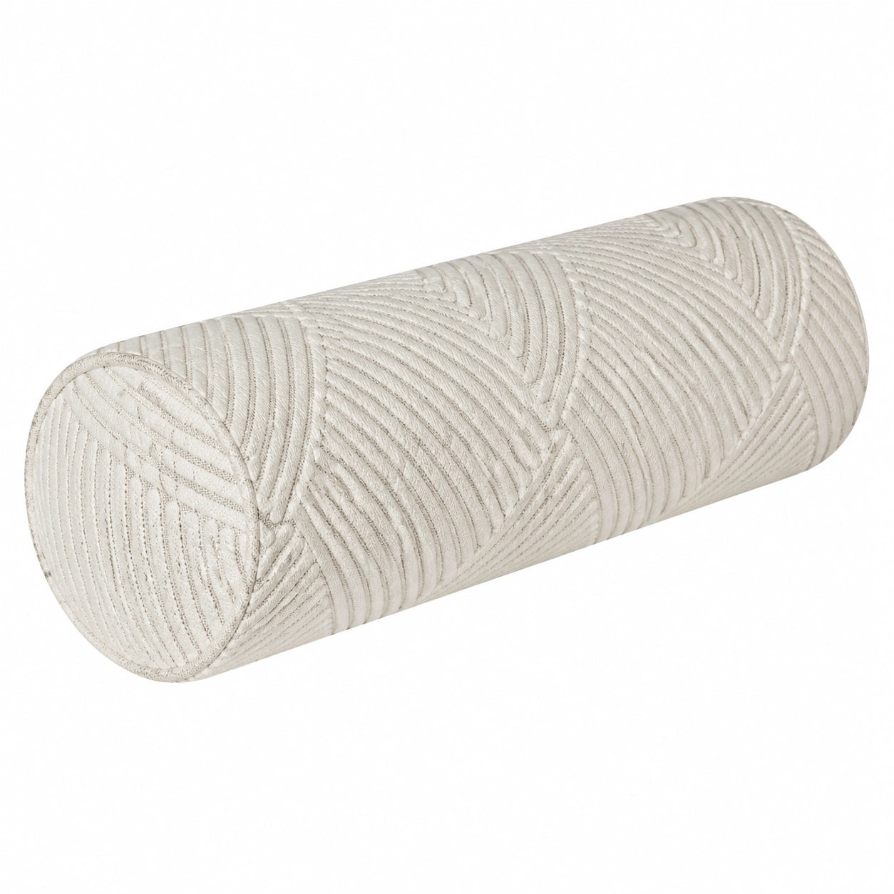 Nackenrolle 20 x 50 cm Creme Strukturstoff dekorativ