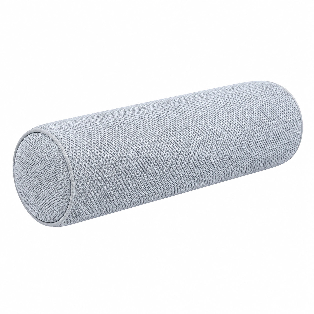 Nackenrolle 15 x 40 cm aus Mesh-Gewebe in Hellgrau - zylindrisches Stützkissen