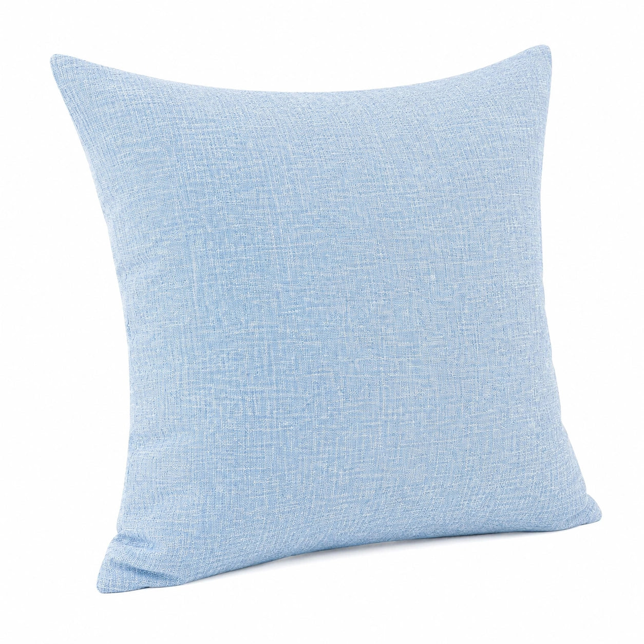 Dekokissen 45 x 45 cm hellblau mit strukturierter Textiloberfläche quadratisch
