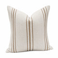 Dekokissen 45 x 45 cm Textil Creme Beige gestreift weich