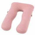 U-förmiges Schwangerschaftskissen 140 cm Textil Rosa stützend