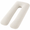 U-förmiges Schwangerschaftskissen 140 cm Creme Steppstoff Stützkissen